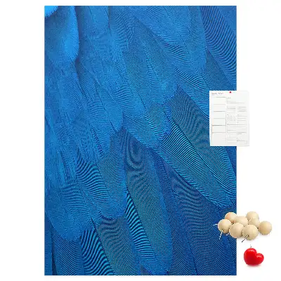 Cork pin board Parrot feathers