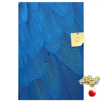 Cork pin board Parrot feathers