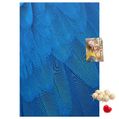 Cork pin board Parrot feathers
