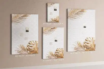 Wall Cork Memo Board with Gold Leaves Design