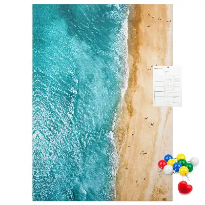 Seaside beach cork pin board