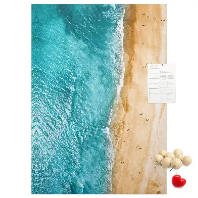 Seaside beach cork pin board