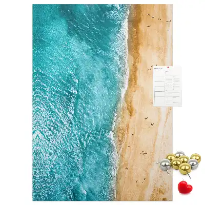 Seaside beach cork pin board