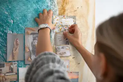 Cork pin board Seaside beach