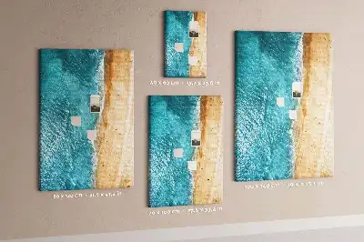 Cork pin board Seaside beach