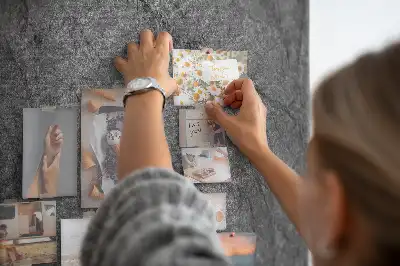 Cork Note Board with Rock Structure