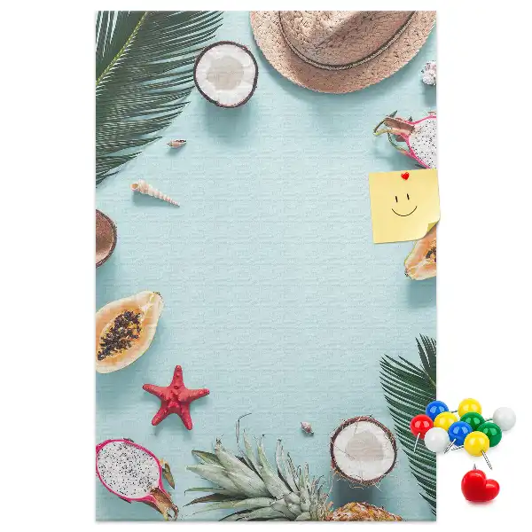 Holiday arrangement wall cork memo board