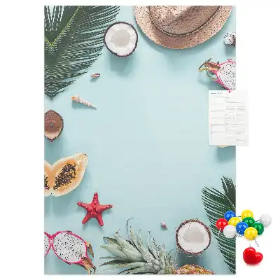 Holiday arrangement wall cork memo board