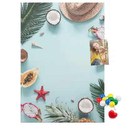 Holiday arrangement wall cork memo board