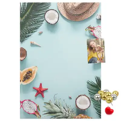 Holiday arrangement wall cork memo board