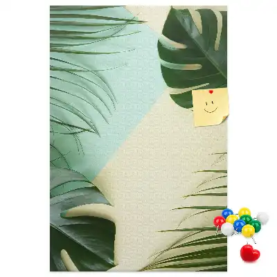 Cork Note Board Tropical monstera