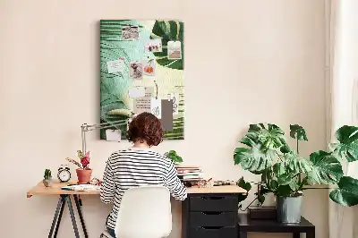 Tropical Monstera Cork Note Board