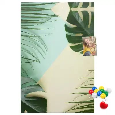 Cork Note Board Tropical monstera
