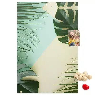 Tropical Monstera Cork Note Board