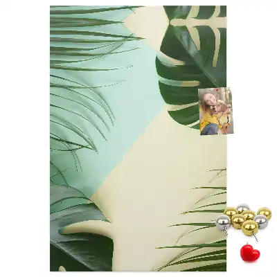 Tropical Monstera Cork Note Board