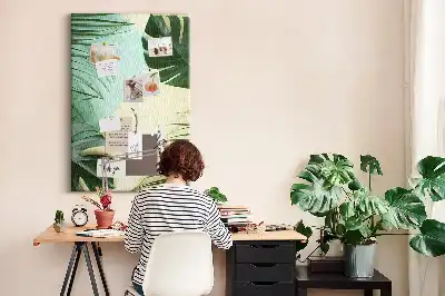Tropical Monstera Cork Note Board
