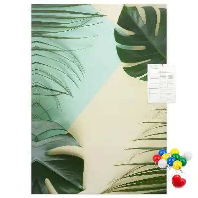 Cork Note Board Tropical monstera