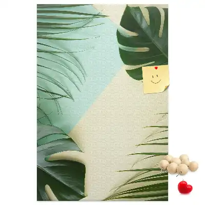 Tropical Monstera Cork Note Board