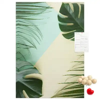 Tropical Monstera Cork Note Board