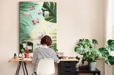 Cork Note Board Tropical monstera