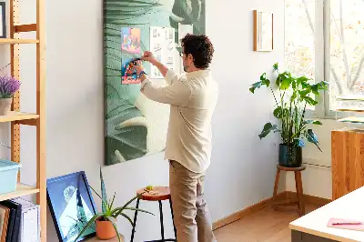 Cork Note Board Tropical monstera