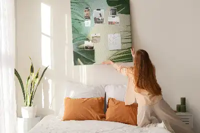 Cork Note Board Tropical monstera