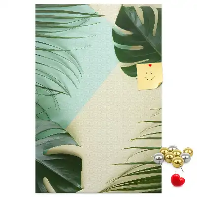 Cork Note Board Tropical monstera