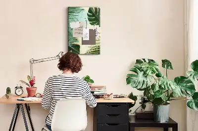 Cork Note Board Tropical monstera