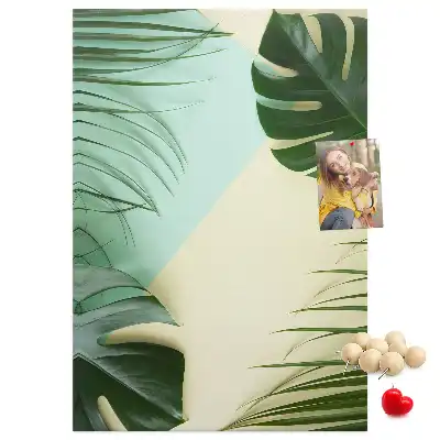 Tropical Monstera Cork Note Board