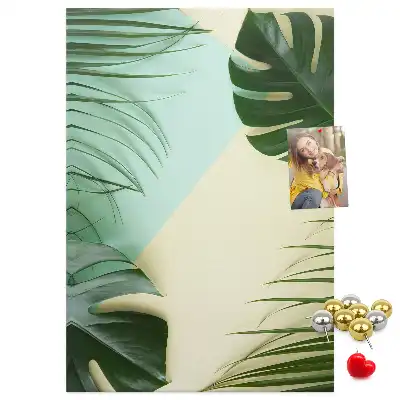 Tropical Monstera Cork Note Board