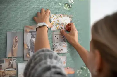 Wall cork memo board with gypsophila bouquet design