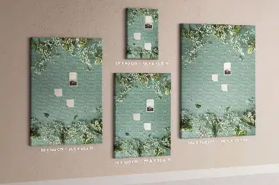 Wall cork memo board with gypsophila bouquet design
