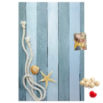Nautical themed cork pin board
