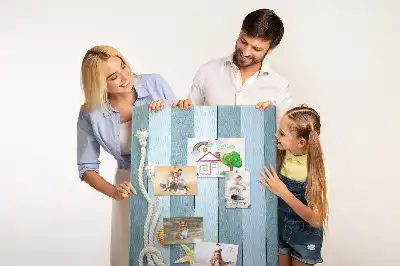 Cork pin board Nautical accessories on the boards