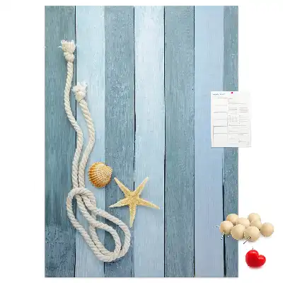 Nautical themed cork pin board