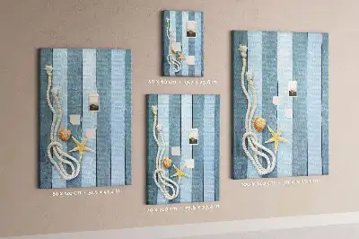 Nautical themed cork pin board