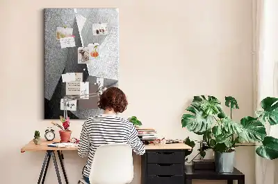 Abstract Geometry Cork Note Board