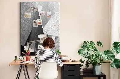 Abstract Geometry Cork Note Board