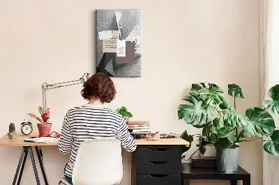 Abstract Geometry Cork Note Board