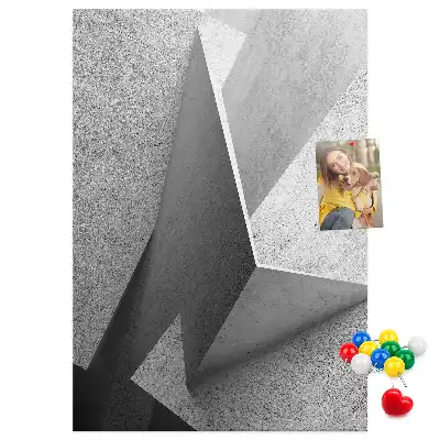 Abstract Geometry Cork Note Board