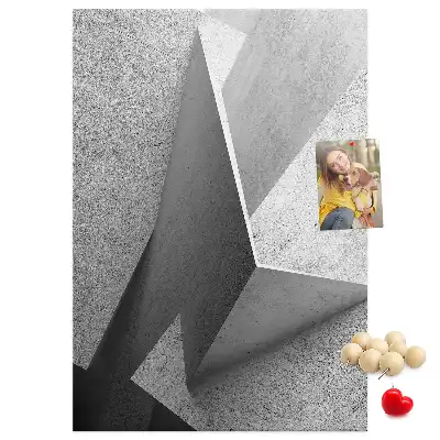 Abstract Geometry Cork Note Board
