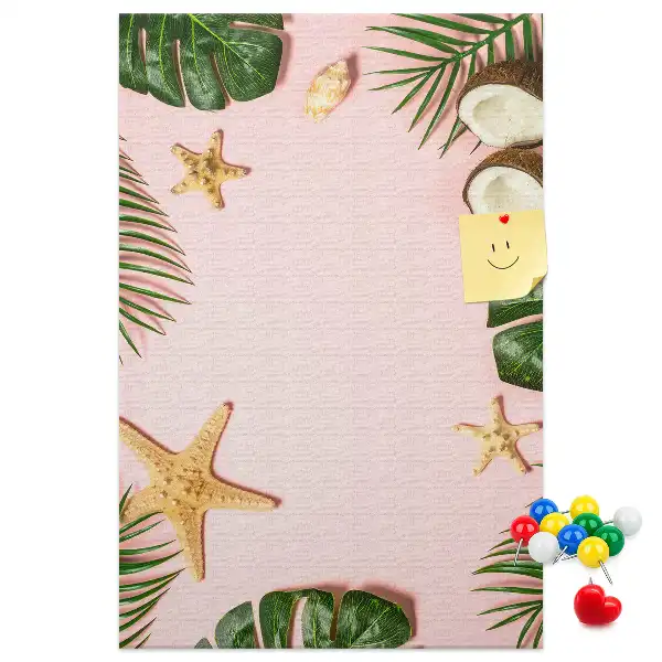 Cork pin board with summer finish