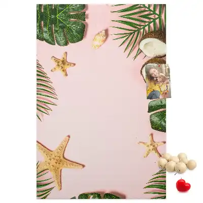 Cork pin board with summer finish
