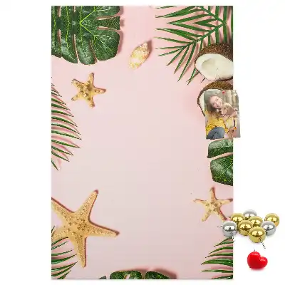 Cork pin board with summer finish
