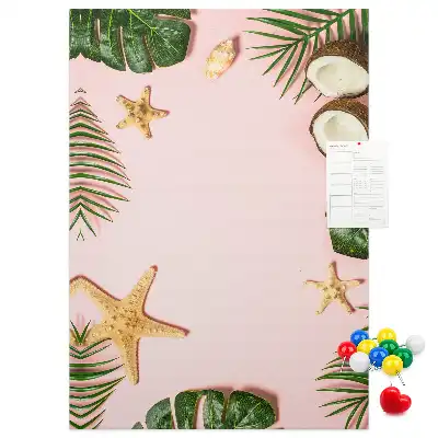 Cork pin board with summer finish
