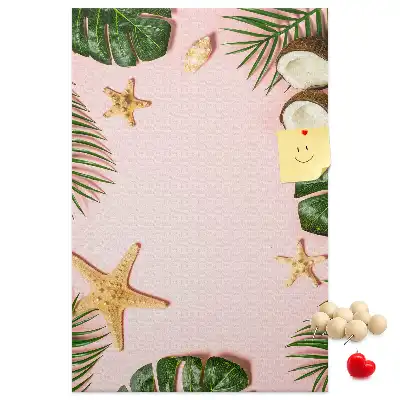 Cork pin board with summer finish