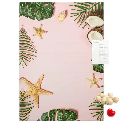 Cork pin board with summer finish
