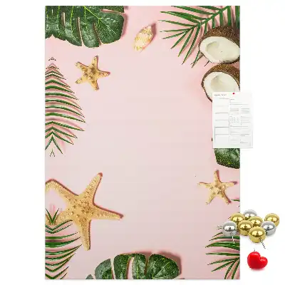 Cork pin board with summer finish