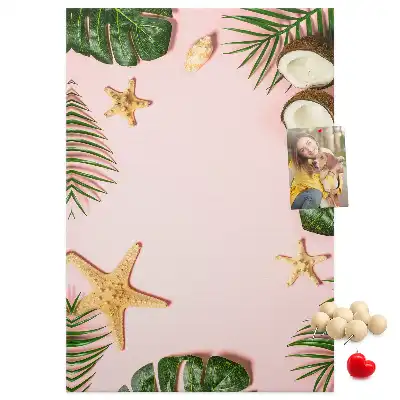 Cork pin board with summer finish