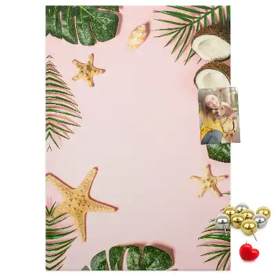 Cork pin board with summer finish
